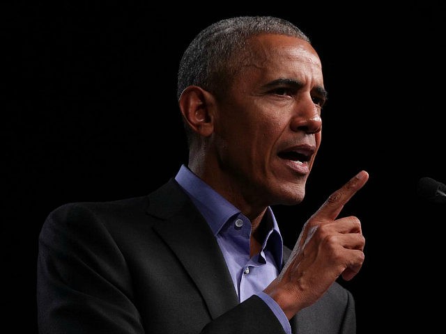 RICHMOND, VA - OCTOBER 19: Former U.S. President Barack Obama speaks as he campaigns for D