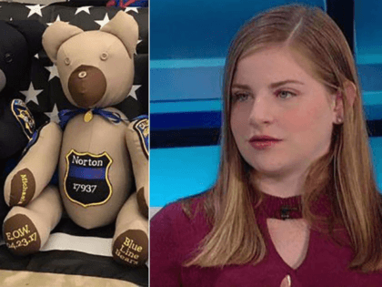 Megan O'Grady started Blue Line Bears, which makes teddy bears using the uniforms of cops