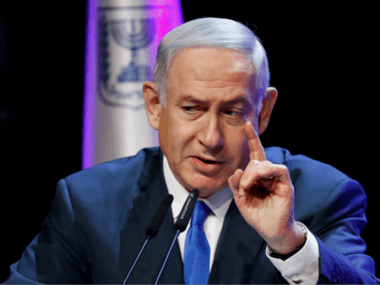 Israeli Prime Minister Benjamin Netanyahu addresses the annual health conference in Tel Av