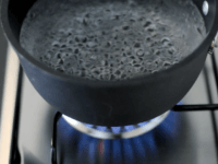 In this photo illustration water comes to the boil on a gas stove on January 8. 2009, in Milan, Italy. On New Year's Day Russia cut the supply of gas to Ukraine who in turn closed the last of four transit lines for Russian gas into the European Union. Russian …