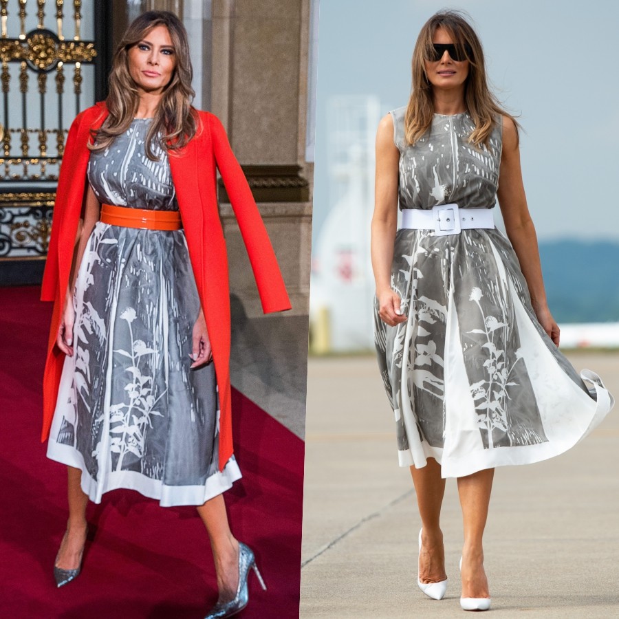 Fashion Notes: Melania Trump Recycles Jil Sander Dress for Nashville Visit