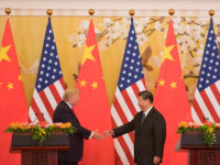 US President Donald Trump and Chinese President Xi Jinping shake hands during a joint statement in Beijing on November 9, 2017. Donald Trump and Xi Jinping put their professed friendship to the test on November 9 as the least popular US president in decades and the newly empowered Chinese leader …