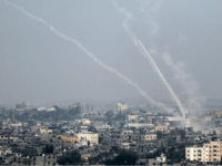 gaza rocket attack A picture taken on July 14, 2018 shows Palestinian rockets being fired from Gaza City towards Israel. - Israel's military said it had launched air strikes targeting Hamas in the Gaza Strip on July 14 as rockets and mortars were lobbed into southern Israel from the blockaded Palestinian enclave. (Photo …