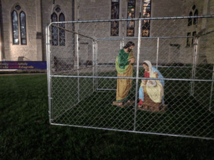 An Indianapolis church is putting Jesus, Mary, and Joseph in a cage to protest President Trump’s “zero-tolerance” policy cracking down on illegal immigration.
