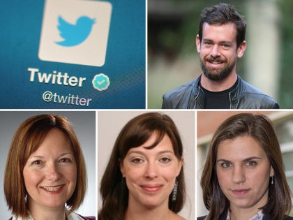 Twitter profile page, Jack Dorsey, Jennifer Stromer-Galley, Rebekah Tromble, and Patricia