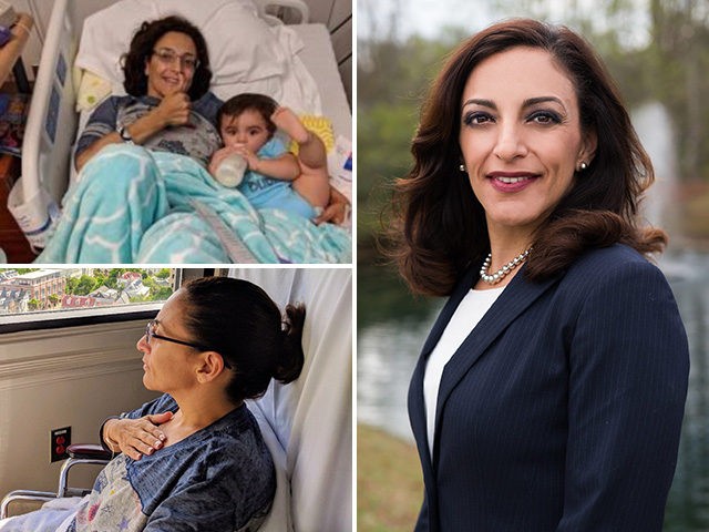 Hospital photos of congressional candidate Katie Arrington recovering from a car crash.
