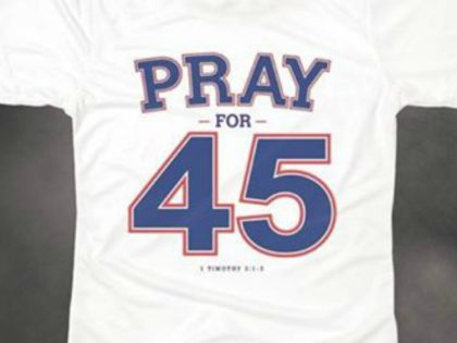 The Billy Graham Bookstore is now offering a new "Pray for 45" t-shirt in answer to Walmart's controversial anti-Donald Trump "Impeach 45" shirt.