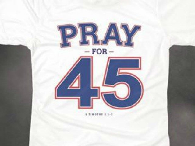 The Billy Graham Bookstore is now offering a new "Pray for 45" t-shirt in answer to Walmar