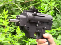 3d-print-gun This latest version has the charging handle moved to the opposite side. The Gluty lower has had over 3000 rounds fired with it. The new upper has had 1200 rounds fired through it.