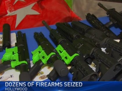 A group of 10 individuals were arrested and charged during a sting operation on a homemade gun ring in Hollywood, California.