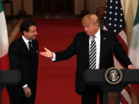 trump italy U.S. President Donald Trump (R) and Italian Prime Minister Giuseppe Conte (L) participate in a joint news conference at the East Room of the White House July 30, 2018 in Washington, DC. President Trump held bilateral talks with Prime Minister Conte in the Oval Office earlier. (Photo by Alex Wong/Getty …