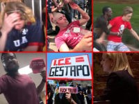 trump-supporters-harassed-violence Collage of Trump supporters being attacked or harassed in public.