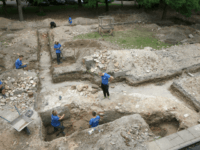 vilnius Members of an international team of archaeologists work to unearth parts of the Great Synagogue of Vilnius, on on July 25, 2018 in Vilnius, Lithuania. - A team of archaeologists announced the discovery of the most revered part of the Great Synagogue of Vilnius, Lithuania's major Jewish shrine before it …