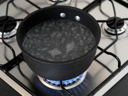 In this photo illustration water comes to the boil on a gas stove on January 8. 2009, in Milan, Italy. On New Year's Day Russia cut the supply of gas to Ukraine who in turn closed the last of four transit lines for Russian gas into the European Union. Russian …