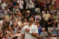 I'm back: Novak Djokovic reacts after beating Rafael Nadal in their epic semi-final