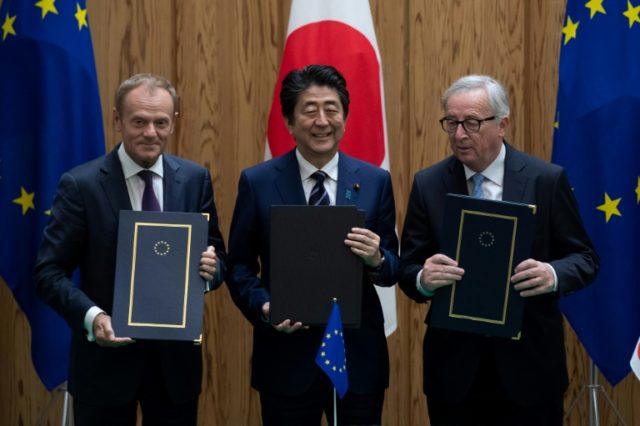 EU, Japan sign massive trade deal as US puts up barriers