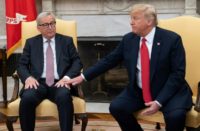 US President Donald Trump hosted EU Commission president Jean-Claude Juncker amid a trade standoff