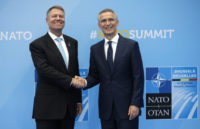 The Latest: Romanian president welcomes new NATO base