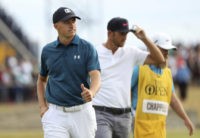 Spieth part of 3-way tie for British lead as Woods lurks