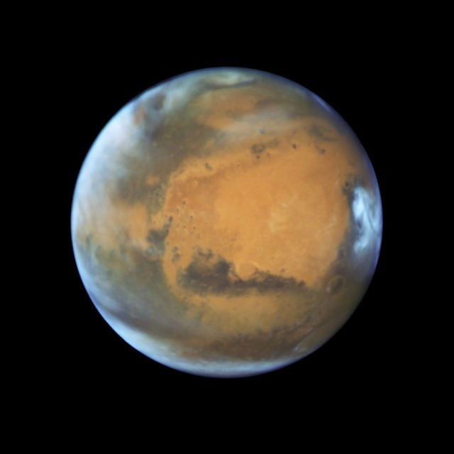 Space Mars Water Reservoir This May 12, 2016 image provided by NASA shows the planet Mars. A study published Wednesday, July 25, 2018 in the journal Science suggests a huge lake of salty water appears to be buried deep in Mars, raising the possibility of finding life on the red planet. (NASA/ESA/Hubble Heritage Team STScI/AURA, J. Bell ASU, M. Wolff Space Science Institute via AP) The Associated Press