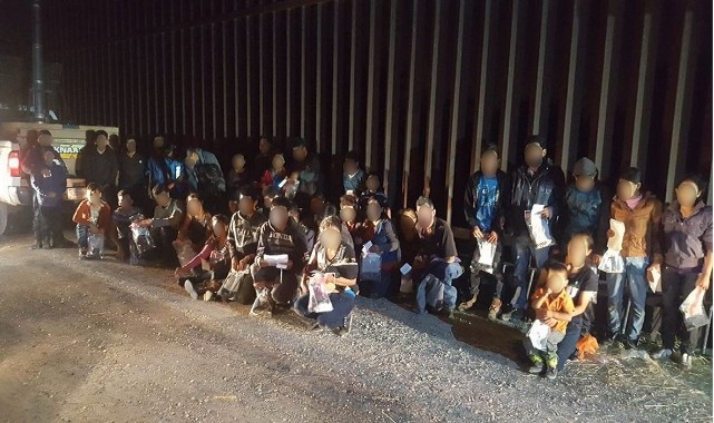 Weslaco Station Border Patrol agents apprehend a group of 42 migrants including families and unaccompanied minors. (Photo: U.S. Border Patrol, Rio Grande Valley Sector)
