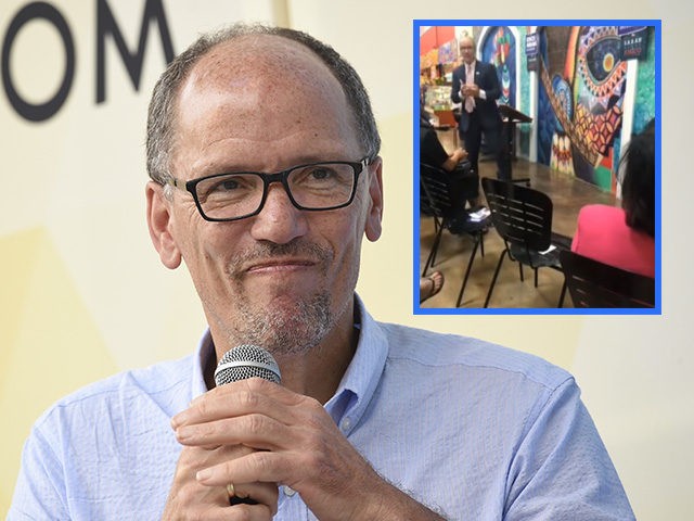 Chairman of the Democratic National Committee Tom Perez speaks at OZY Fest in Central Park