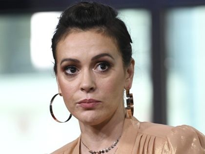 Actress Alyssa Milano participates in the BUILD Speaker Series to discuss the new Netflix original series "Insatiable" at AOL Studios on Tuesday, Aug. 7, 2018, in New York. (Photo by Evan Agostini/Invision/AP)