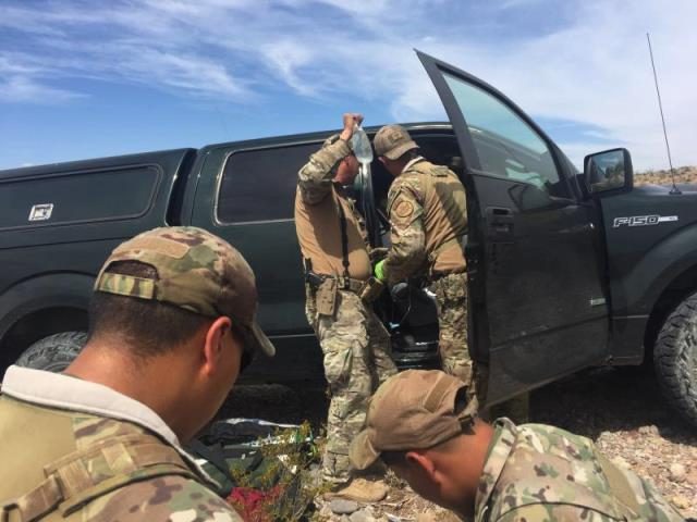 Border Patrol Search, Truama, and Rescue team agents provide emergency medical assistance
