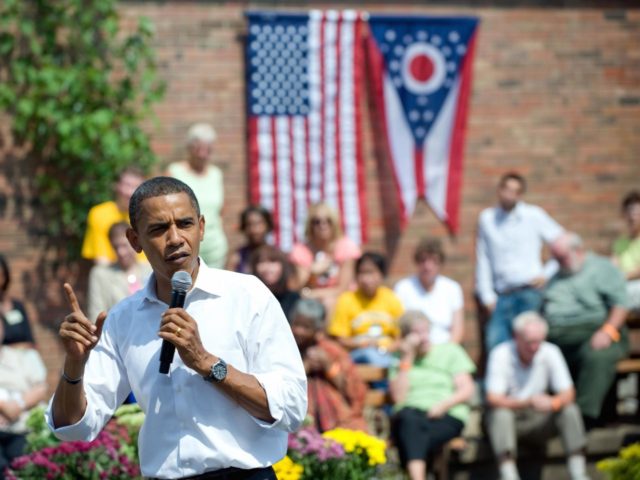 Barack Obama at Kent State (Saul Loeb / AFP / Getty)
