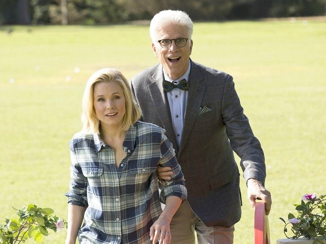 Ted Danson and Kristen Bell in The Good Place (2016)