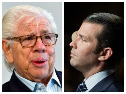 Combo picture of Carl Bernstein and Don Trump Jr