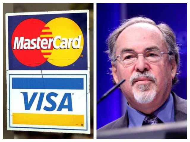 David Horowitz Freeom Foundation has been blocked from accepting credit card donations by Visa and Mastercard
