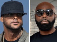 GettyImages-1008994908 (COMBO) This combination of file pictures made on August 1, 2018, shows French rapper Booba (L) on May 19, 2014, in Cannes, southern France, and French rapper Kaaris (R) on March 25, 2015, in Paris. - French rappers Booba and Kaaris were arrested and remanded in custody by French border …