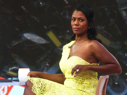 NEW YORK, NY - AUGUST 13: Omarosa Manigualt-Newman waits to promote her new book on The "Today Show" on August 13, 2018 in New York City. Omarosa Manigault Newman Former White House aide, recognizes that she taped her firing process of White House just to protect herself. (Photo by Eduardo …