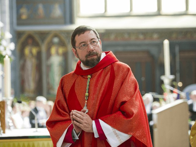 New bishop of Liege Jean-Pierre Delville takes part in his consecration ceremony on July 14, 2013 in Liege. AFP PHOTO / BELGA / ANTHONY DEHEZ (Photo credit should read ANTHONY DEHEZ/AFP/Getty Images)