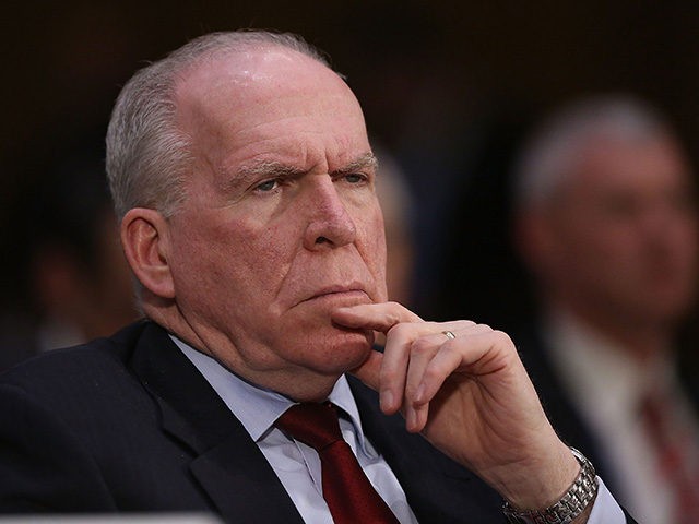 WASHINGTON, DC - JANUARY 10: Central Intelligence Agency Director John Brennan testifies before the Senate (Select) Intelligence Committee in the Dirksen Senate Office Building on Capitol Hill January 10, 2017 in Washington, DC. The intelligence heads testified to the committee about cyber threats to the United States and fielded questions …