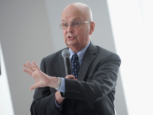 NEW YORK, NY - APRIL 21: Principal at Chertoff Group Michael Hayden speaks onstage at the Kairos Society Global Summit At One World Observatory on April 21, 2017 in New York City. (Photo by Brad Barket/Getty Images for Kairos Society)