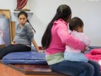 A late-term pregnant migrant released from detention in June, 2018, in McAllen, Texas.