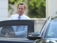 U.S. Ambassador Grenell Attends Merkel Reception U.S. Ambassador Richard Grenell departs after attending a reception for the internaitonal diplomatic corps hosted by German Chancellor Angela Merkel at Schloss Meseberg palace on July 6, 2018 near Gransee, Germany. Grenell, who was appointed ambassador by U.S. President Donald Trump, recently met with German auto executives to propose a …