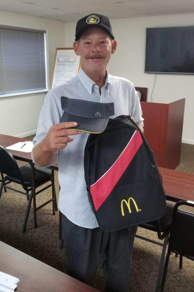"Phil," a homeless man who Tallahassee Police helped get a job at McDonald'