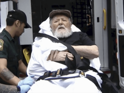 In this Monday, Aug. 20, 2018, frame from video, Jakiw Palij, a former Nazi concentration camp guard, is carried on a stretcher from his home into a waiting ambulance in the Queens borough of New York. Palij, the last Nazi war crimes suspect facing deportation from the U.S. was taken …
