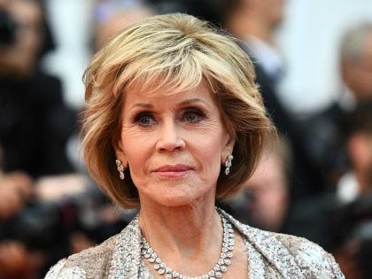 US actress Jane Fonda poses as she arrives on May 14, 2018 for the screening of the film 'BlacKkKlansman' at the 71st edition of the Cannes Film Festival in Cannes, southern France. (Photo by Anne-Christine POUJOULAT / AFP) (Photo credit should read ANNE-CHRISTINE POUJOULAT/AFP/Getty Images)