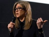Jenniferhatedon1 Actress Jennifer Aniston attends the Q&A for American Cinematheque hosts special screening of 'Cake' the Egyptian Theatre on November 19, 2014 in Hollywood, California. (Photo by Valerie Macon/Getty Images)