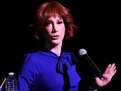Comedian Kathy Griffin performs during her 'Laugh Your Head Off' Tour at Dolby Theatre on July 19, 2018 in Hollywood, California. (Photo by Allen Berezovsky/Getty Images)