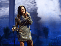 Singer/songwriter Lana Del Rey performs during a stop of her LA to the Moon Tour in support of the album 'Lust for Life' at the Mandalay Bay Events Center on February 16, 2018 in Las Vegas, Nevada. (Photo by Ethan Miller/Getty Images)