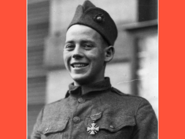 Private John J. Kelly, USMC, awarded the Medal of Honor for actions at Blanc Mont