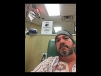 Robert-Goodman-hospital-cancer-facebook Robert Goodman, who teaches history at Palm Beach Gardens Community High School, exhausted the 38 allotted sick days from his job and needed 20 more to recover from his round of chemotherapy. His coworkers donated 75.
