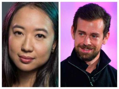 New York Times editorial board member Sarah Jeong and Twitter CEO Jack Dorsey