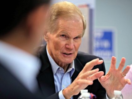 China - Sen. Bill Nelson, D-Fla., speaks during a roundtable discussion with education leaders from South Florida at the United Teachers of Dade headquarters, Monday, Aug. 6, 2018, in Miami.