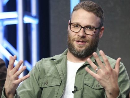 Executive producer/director Seth Rogen participates in the "Future Man" panel during the Hulu Television Critics Association Summer Press Tour at the Beverly Hilton on Thursday, July 27, 2017, in Beverly Hills, Calif. (Photo by Willy Sanjuan/Invision/AP)